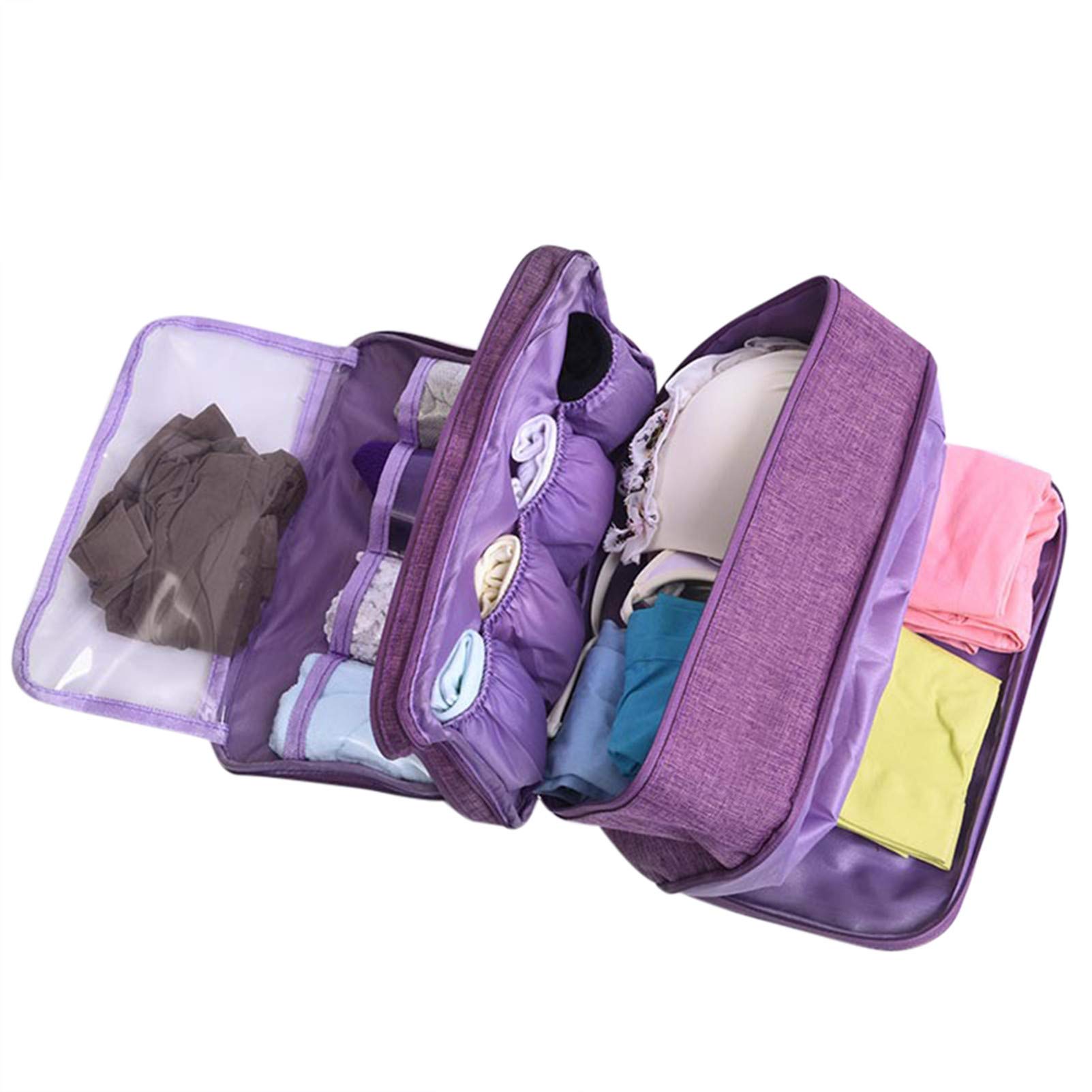 Waterproof Portable Underwear & Bra Storage Bag - Multi-Layer Travel Organizer Packing Cube for Women | Perfect for Gym, Business Trips & Vacation Luggage Organization