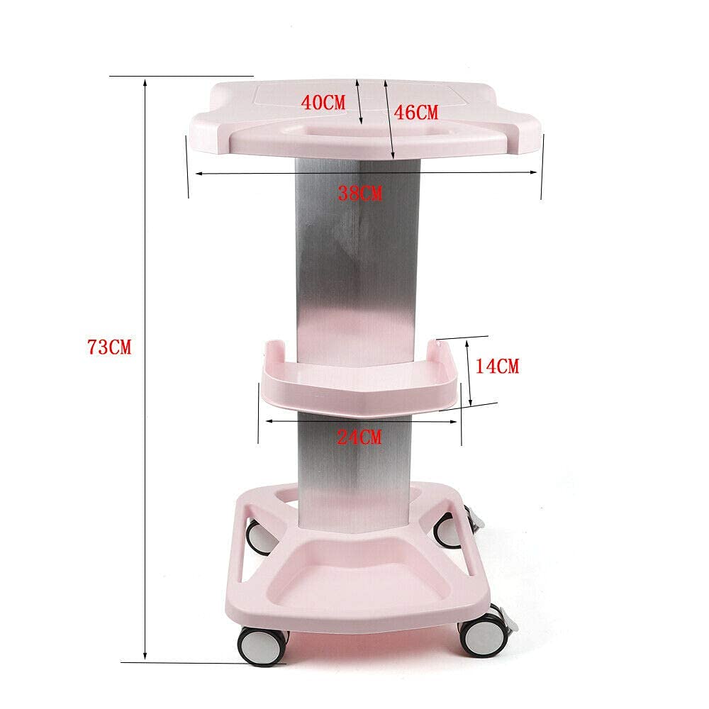 Professional Salon Medical Trolley - Rolling Hair Cart with Instrument Tray | Mobile Beauty Storage Stand for Hair Stylists & Spa Services | Pink Beauty Tool Organizer | Perfect for Salon, Spa & Home Hair Care
