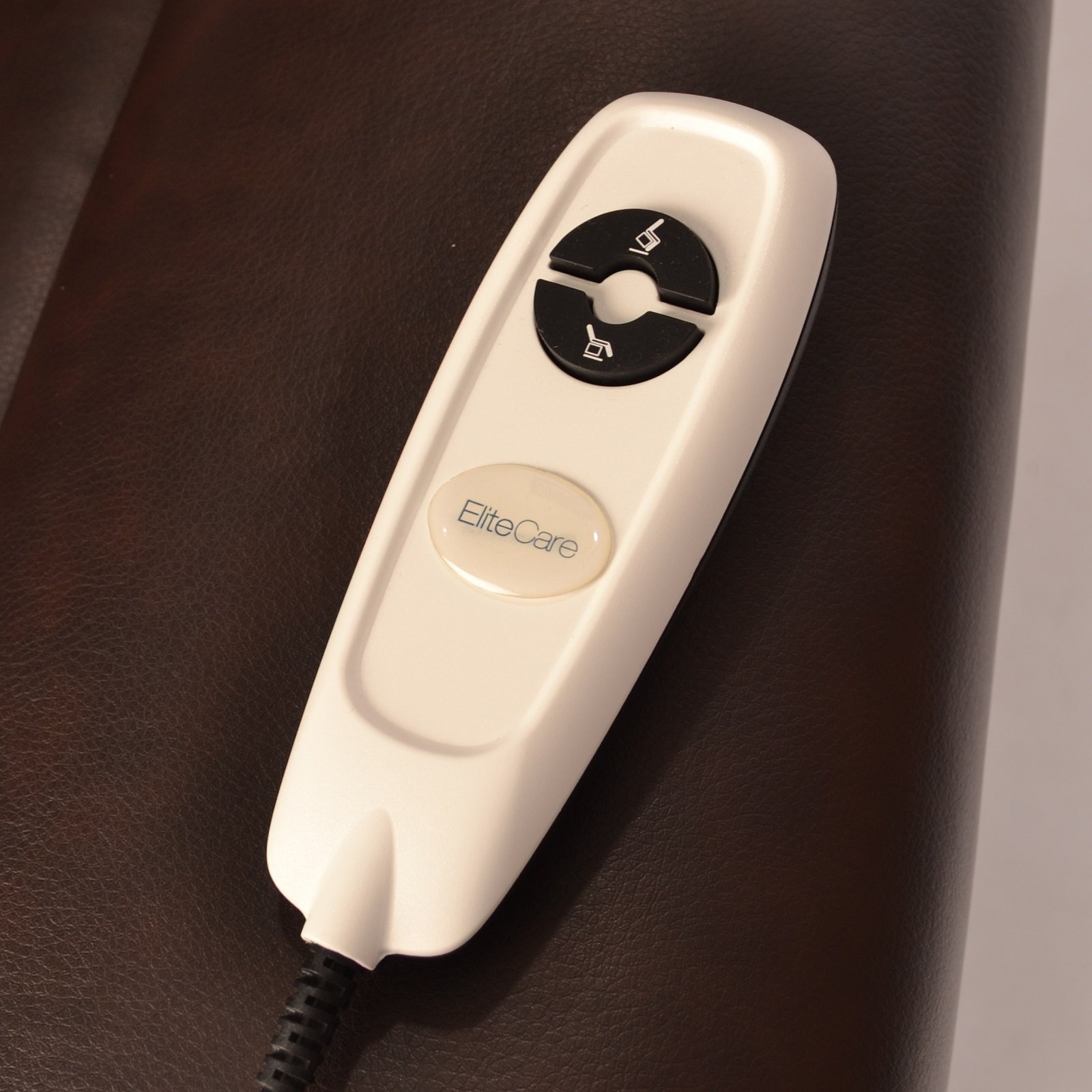 Elite Care 2-Button Handset Controller for Single Motor Riser Recliner Chairs - 5 Pin Connector - Power Lift Chair Remote Replacement for Elderly & Mobility Assistance