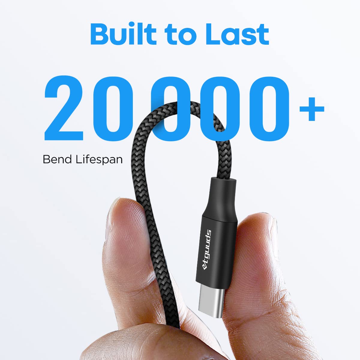 20ft USB C Cable Fast Charging, 6m Nylon Braided USB-A to USB-C 2.0 Charger Cord - Compatible with Samsung Galaxy, LG, Moto, Pixel, Nintendo Switch & More - Perfect for Home, Office & Travel Charging