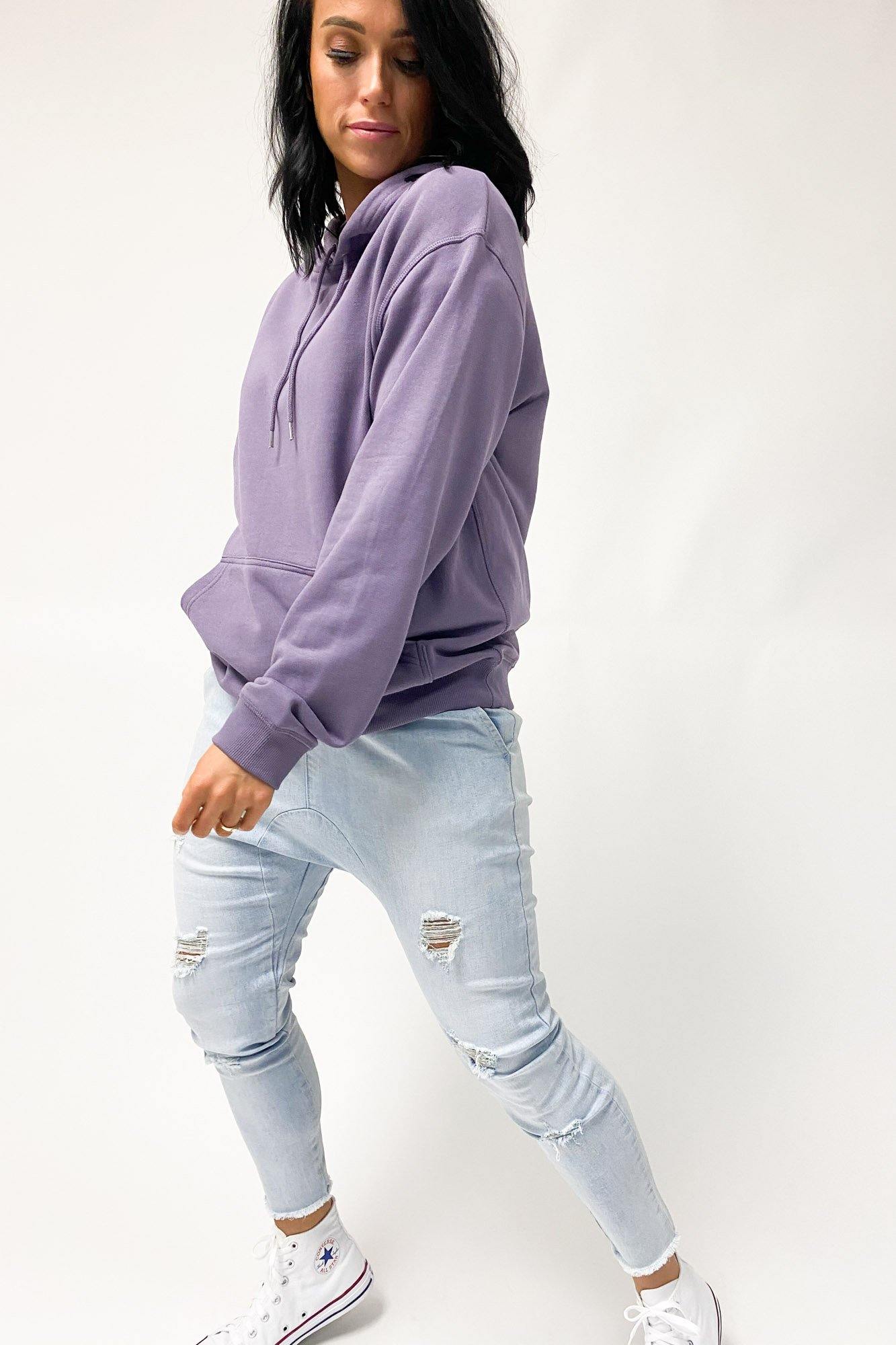 Premium Hoodie for Women & Men - Soft Cotton Blend Pullover Sweatshirt in Mauve | Cozy Casual Wear for Everyday, Gym & Outdoor Activities