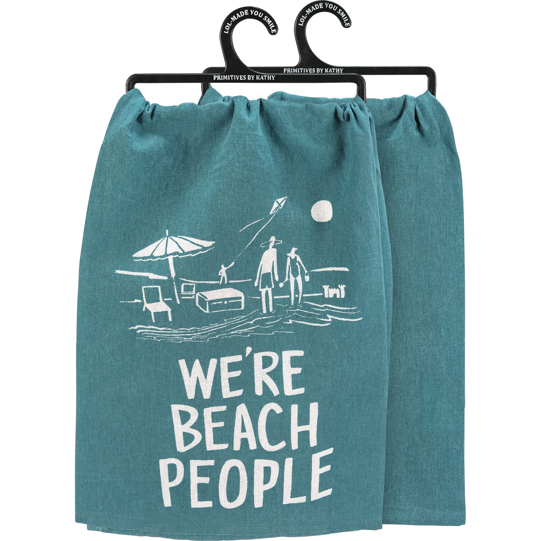 Primitives by Kathy Kitchen Towel - We're Beach People | Cotton Dish Towels for Kitchen & Bathroom | Perfect for Beach Houses, Coastal Decor & Summer Entertaining