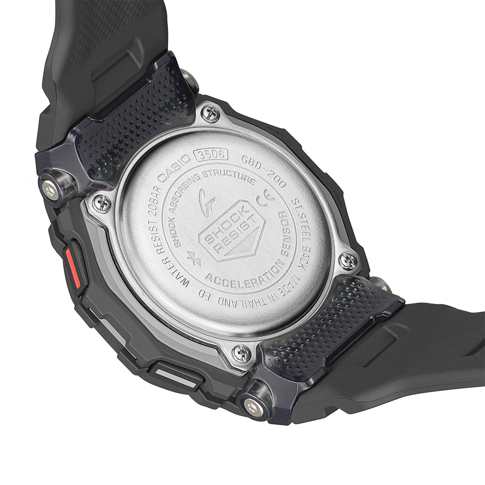 Casio G-Shock GBD200-1 G-Squad Bluetooth Smartwatch with Step Tracker & Heart Rate Monitor - Perfect for Fitness, Running & Outdoor Adventures