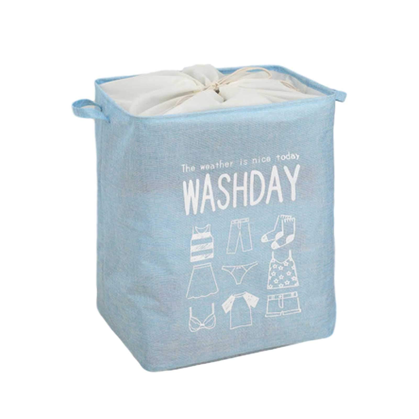 75L Extra Large Collapsible Laundry Hamper with Widened Handles - Freestanding Clothes Storage Basket for Bathroom, Bedroom & Nursery - Perfect for Laundry, Toys & Household Organization (Blue)