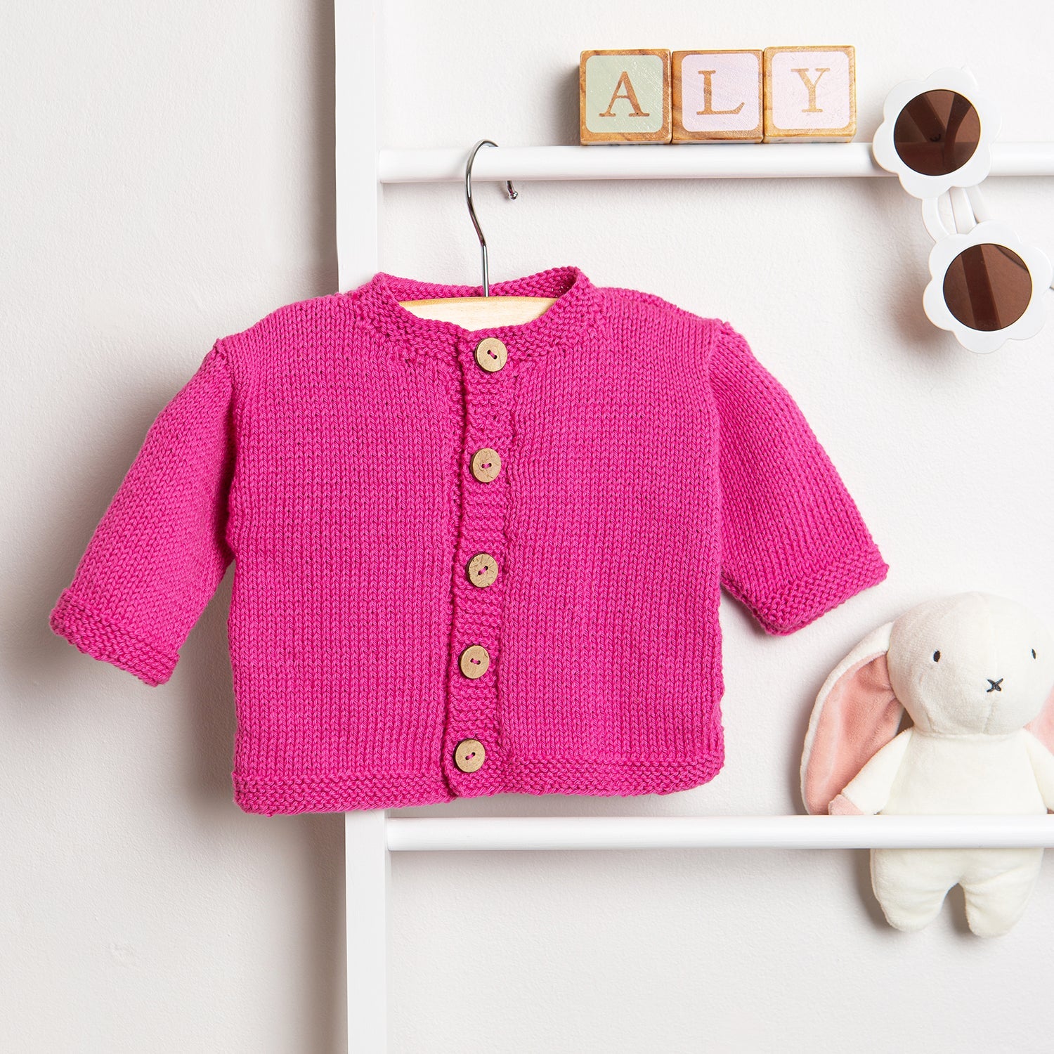 Soft Baby Cotton Cardigan Knitting Kit - DIY Knitting Set for Newborns & Toddlers - Perfect for Gifts, Baby Showers & Handmade Projects
