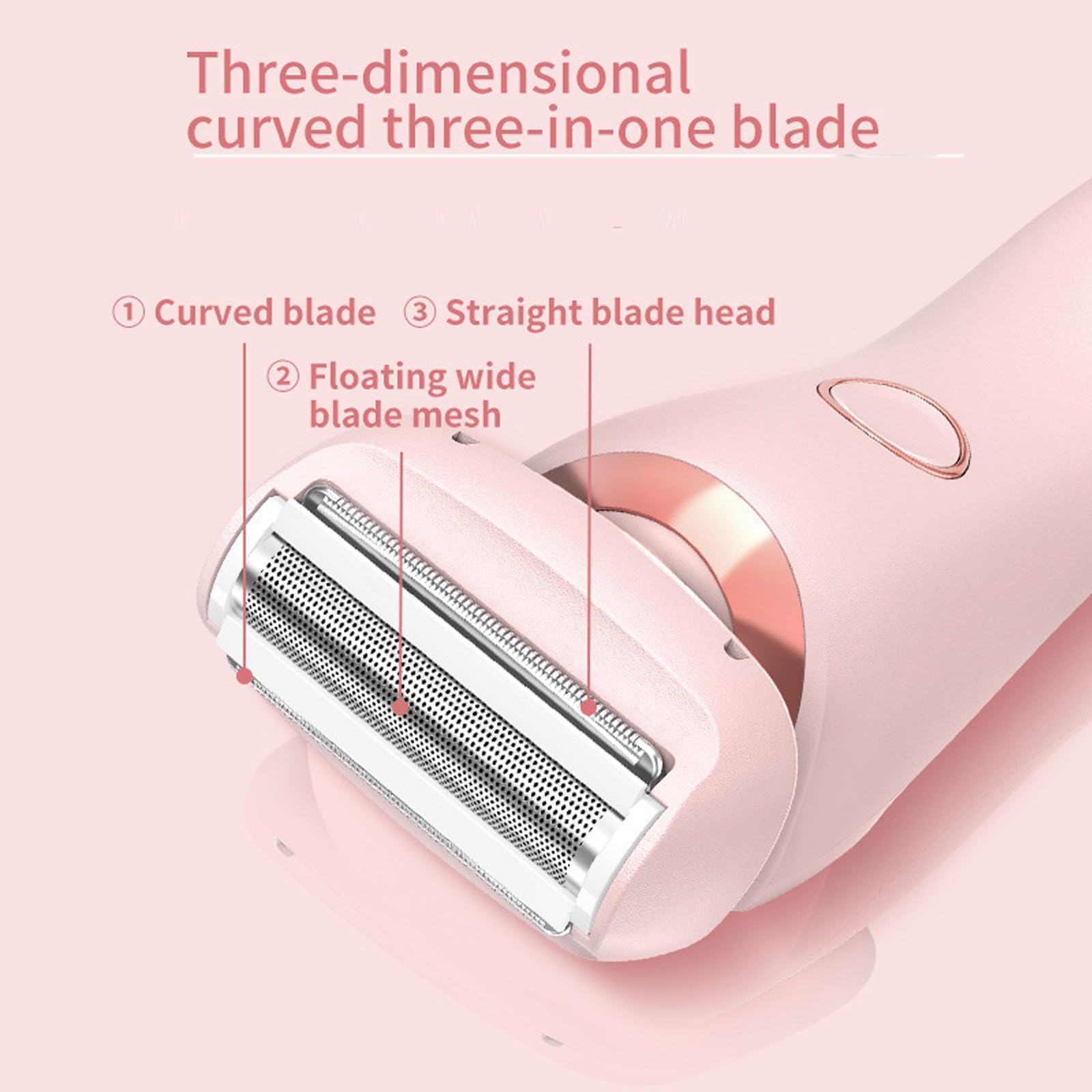Dusk Official The Glide Pro 3.0 Waterproof Electric Razor for Men - 2 in 1 Wet & Dry Shaver with Removable Blades, Pink & Blue - Perfect for Travel, Gym & Quick Shaving at Home