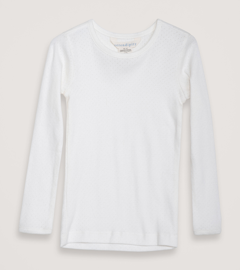 Serendipity Long Sleeve Pointelle Knit Top - Women's Breathable Lace Knit Shirt for Casual Wear, Layering & Fall Fashion