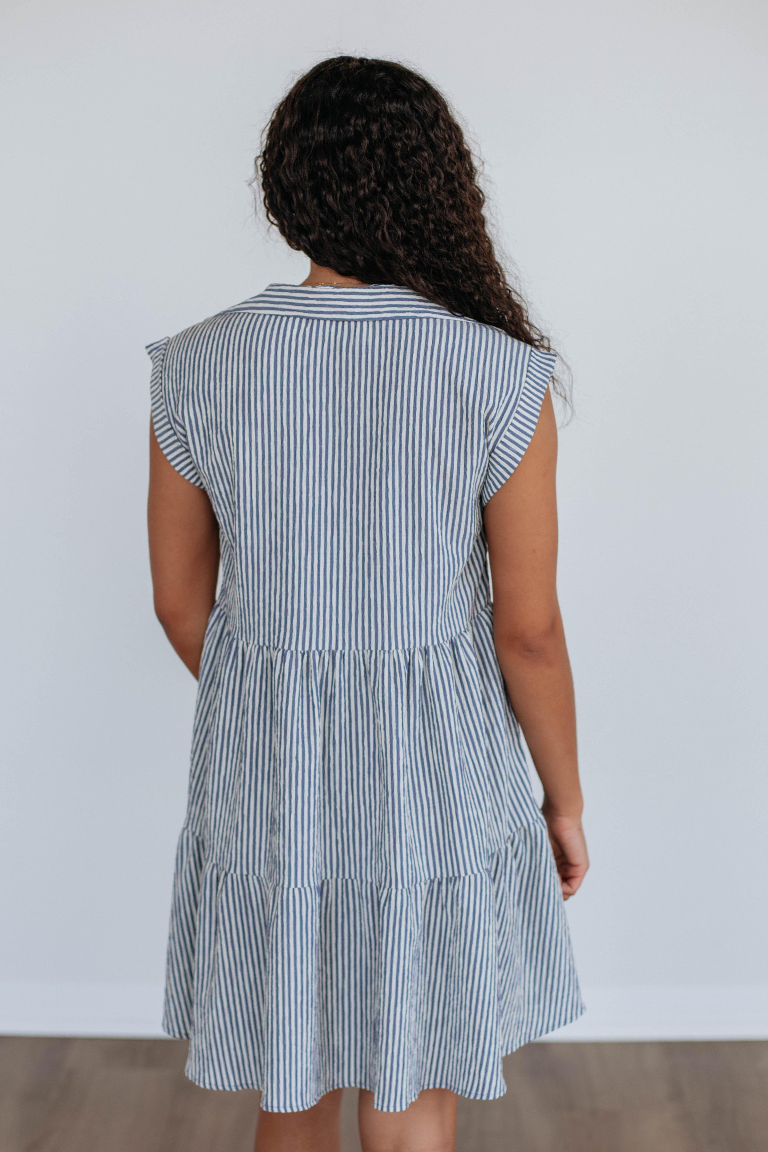 Ivery Striped Dress for Women - Flowy Summer Casual Dress with Pockets - Perfect for Beach, Vacation, and Everyday Wear