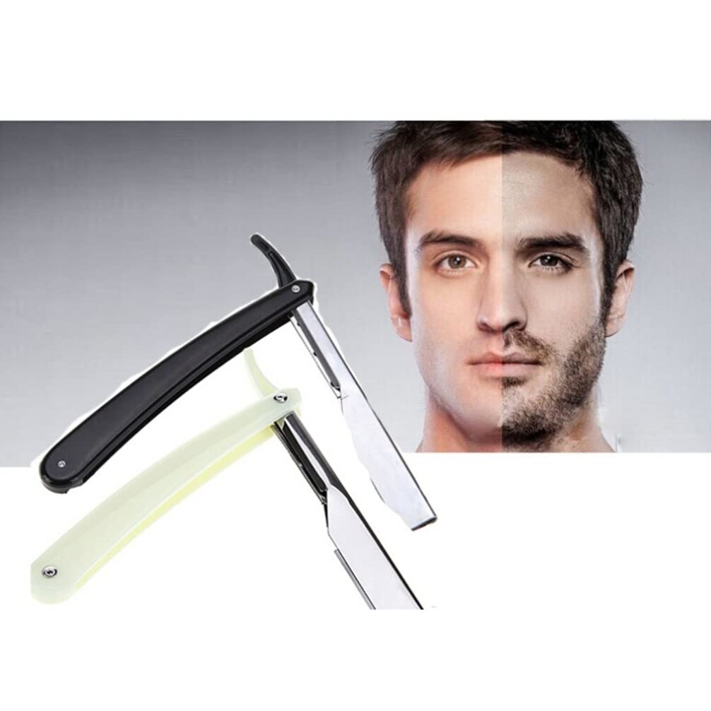Premium 2-Piece Barber Straight Razor Holder Set - Stainless Steel Shaving Blade Stand for Old Fashioned Manual Razors (Blades Not Included) - Perfect for Barbershops, Grooming Kits & Classic Shaving Enthusiasts