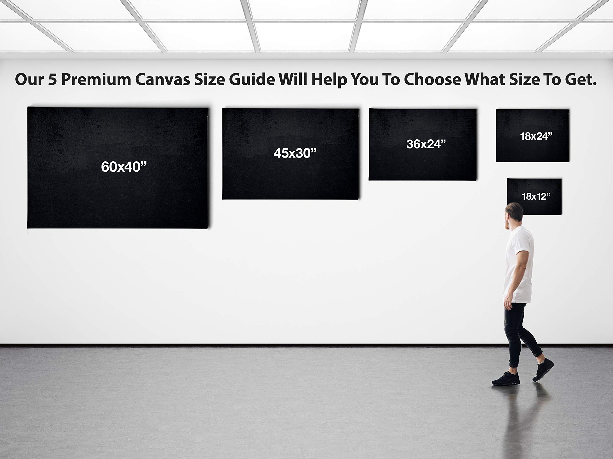 Best Famous Nature Canvas Wall Art - 36x24 Inch Modern Black Framed Panoramic Christian Easter Three Crosses Painting - Home Decor for Living Room, Bedroom & Office