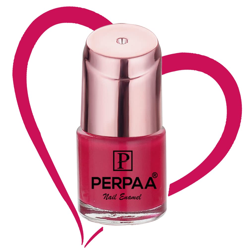 PERPAA® Quick-Drying Long-Lasting Gel Nail Polish - Fuchsia Pink Glossy Finish for Salon-Quality Manicures at Home, Parties & Special Occasions