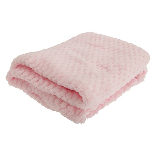Ultra Soft Baby Blanket for Boys & Girls - Waffle Knit Texture, 29.5x35.4 Inch Pink Swaddle Blanket | Perfect for Nursery, Stroller & Cuddling