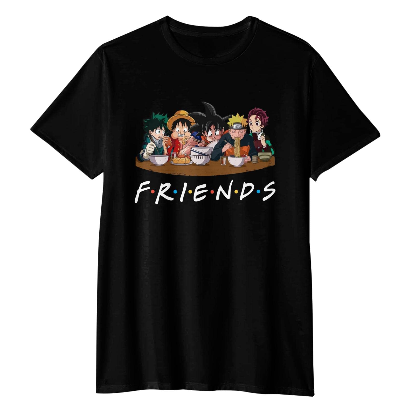 LIRUKOKO Unisex Anime Graphic T-Shirt - Japanese Manga Tee with 50pcs Anime Stickers - Cool Anime Merch Gift for Men & Women - Perfect for Cosplay, Conventions & Anime Lovers