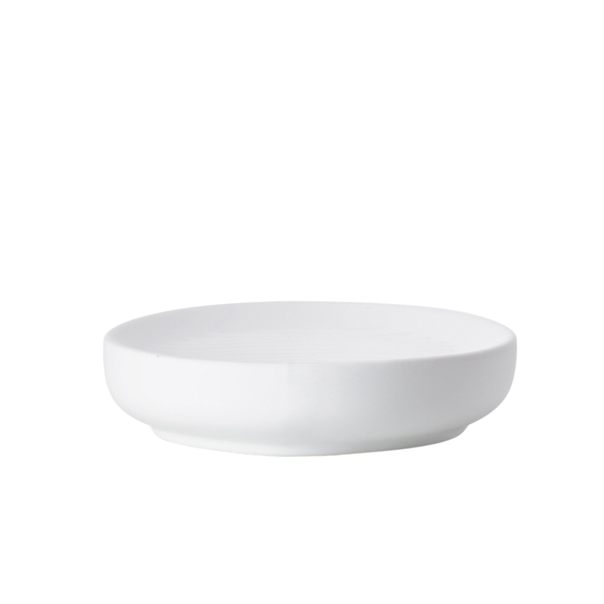 ZONE DENMARK Ume Soap Dish - White Ceramic Bathroom Organizer | Perfect for Showers, Sinks & Countertops | Modern Soap Holder for Home Decor