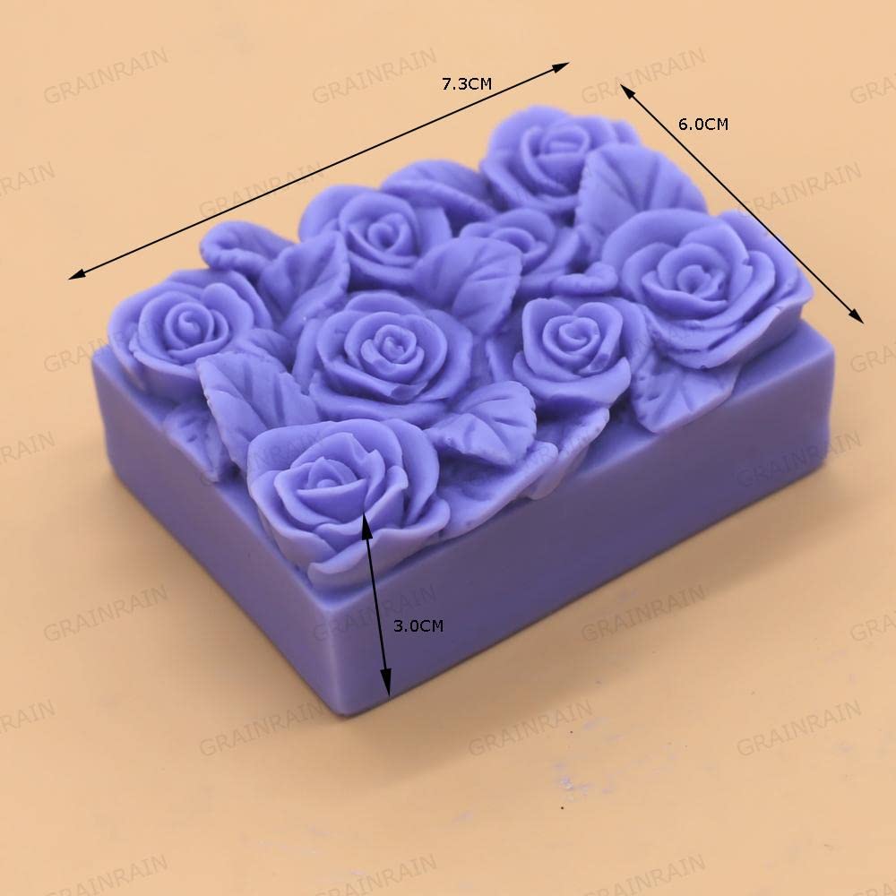 Premium Silicone Soap Molds Kit - 6-Piece Rose Flower Soap Making Supplies for DIY Handmade Soaps, Candles & Resin Crafts - Perfect for Home Spa, Gifts & Bathroom Decor (Model 14204)