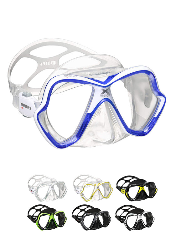 Mares X Vision Scuba Diving Mask - High-Performance Snorkeling & Freediving Gear for Clear Underwater Vision | Perfect for Ocean Exploration, Spearfishing, and Marine Photography