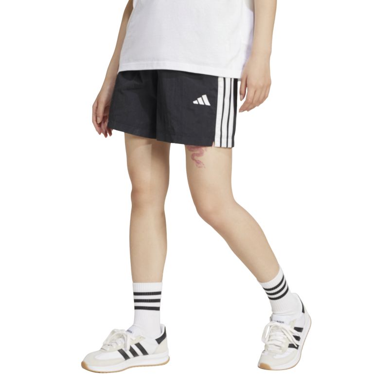 Adidas Women's Essentials 3-Stripes Woven Athletic Shorts - Comfortable Workout & Lounge Shorts for Running, Yoga & Casual Wear