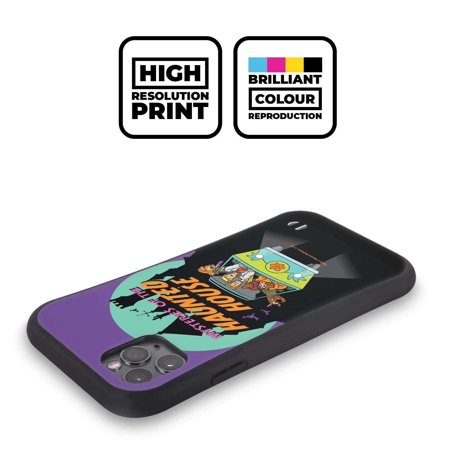 Officially Licensed Scooby-Doo Haunted House iPhone 13 Case - Premium Hybrid Protective Cover for Apple iPhone 13 - Perfect for Halloween, Cartoon Fans, and Themed Parties