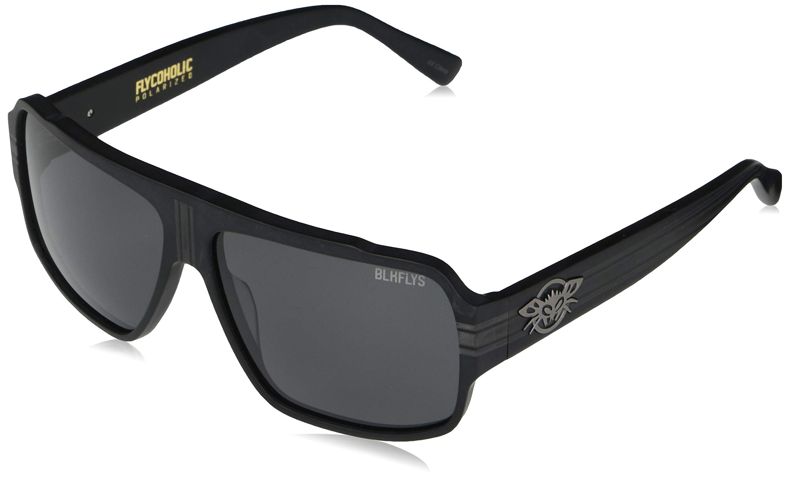 Black Flys Wrap Sunglasses for Men & Women - UV Protection Polarized Sports Sunglasses - Ideal for Running, Cycling, and Outdoor Activities