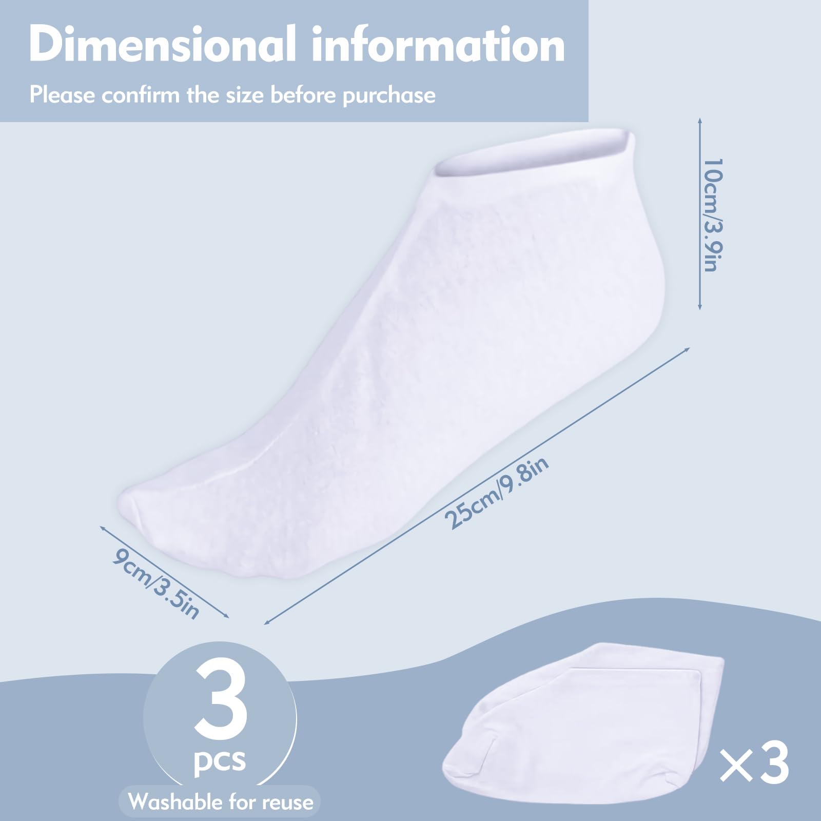 3 Pcs Moisturizing Socks for Cracked Heels Repair - Spa Socks with Lotion for Overnight Deep Hydration - Soft Foot Care for Dry Cracked Feet - Perfect for Home Spa, Relaxation & Nighttime Foot Treatment