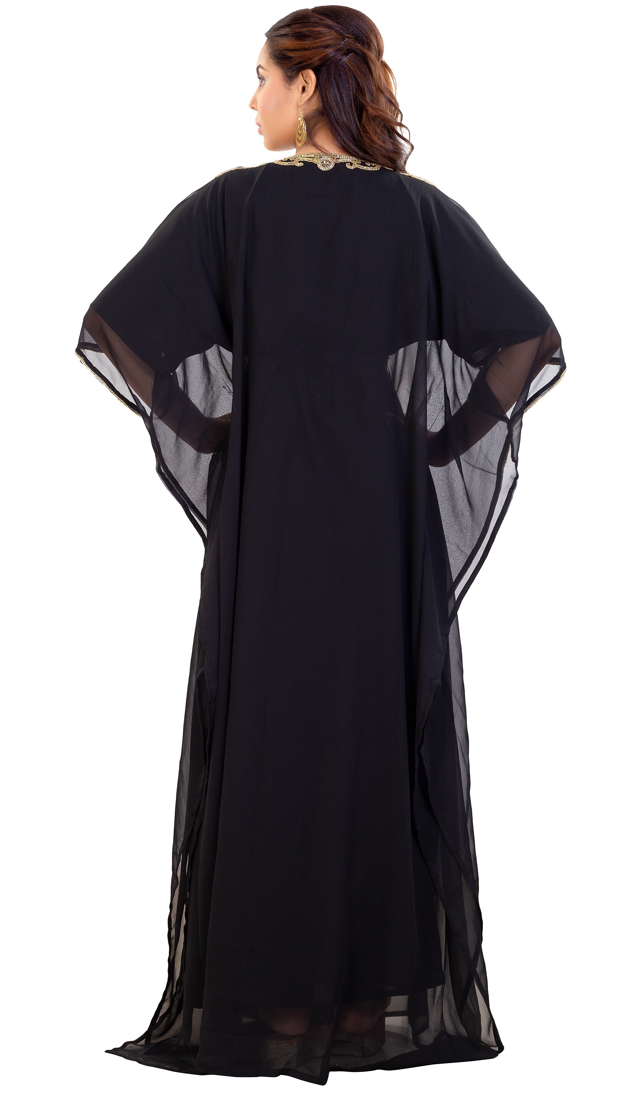 Embroidered Jellabiya Maxi Dress for Women - Elegant Long Boho Kaftan with Intricate Embroidery | Perfect for Eid, Ramadan, Wedding & Special Occasions