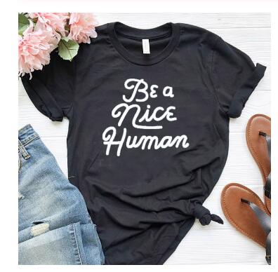 Be A Nice Human Christian Statement T-Shirt - Inspirational Faith Apparel for Church, Bible Study & Everyday Wear