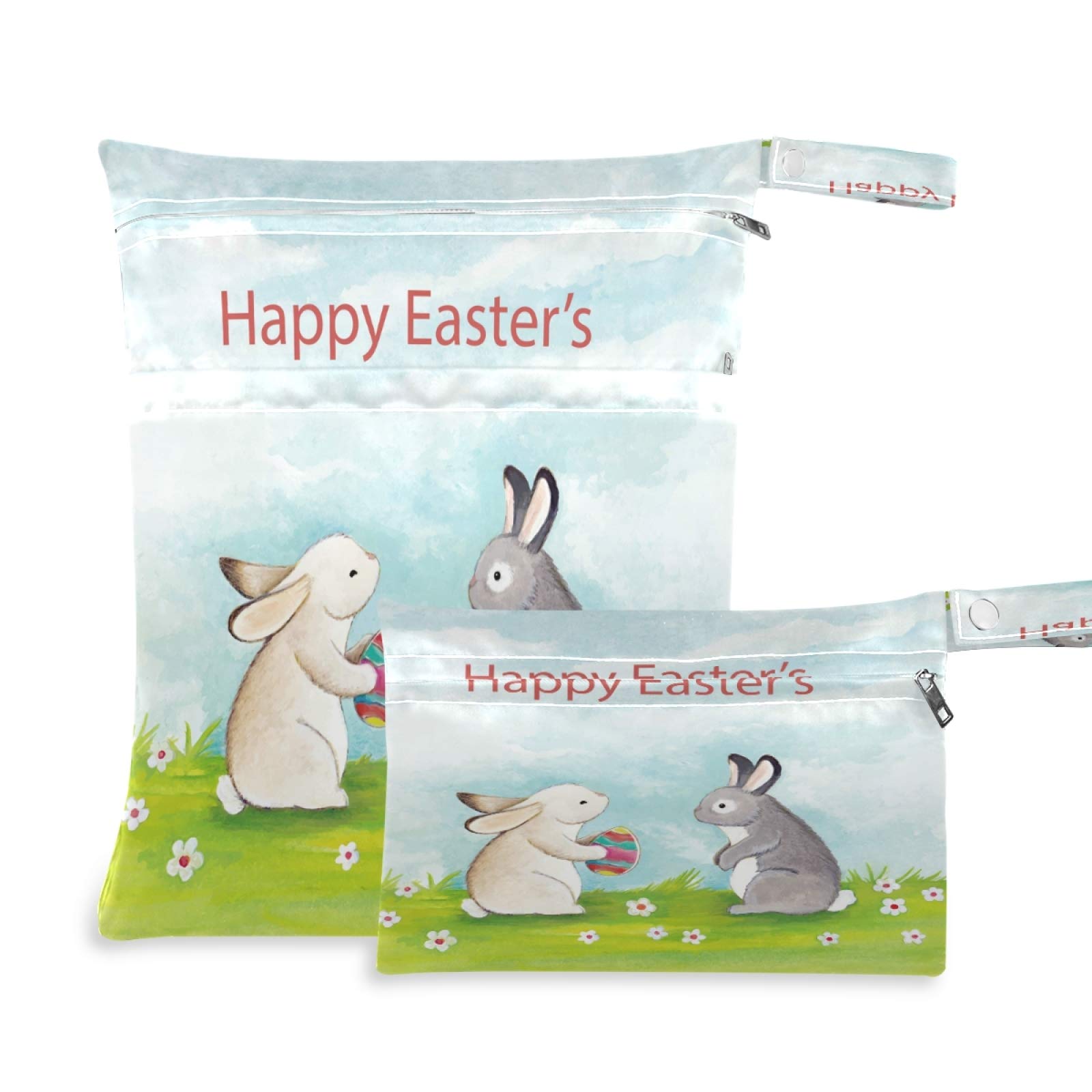 **Keepreal Waterproof Wet Dry Bag for Diapers, Swimsuits & Travel – 2 Pack Reusable Beach Essentials for Wet Clothes, Toiletries & Baby Gear – Ideal for Pool, Gym & Easter Gifts**