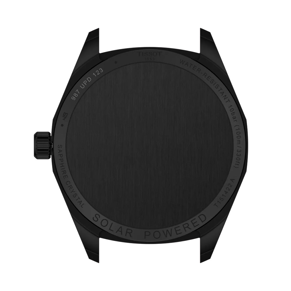 PRC 100 Solar Quartz 39mm Men's Watch - Black Dial with Genuine Leather Strap | Water Resistant, Eco-Friendly Solar Power | Perfect for Business, Casual & Outdoor Activities