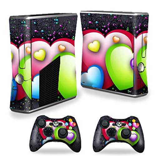 MightySkins Decal Skin Wrap Sticker for Microsoft Xbox 360 S Slim Console & 2 Controllers - Custom Protective Cover with Unique Love Me Design - Perfect for Gaming Protection and Personalization