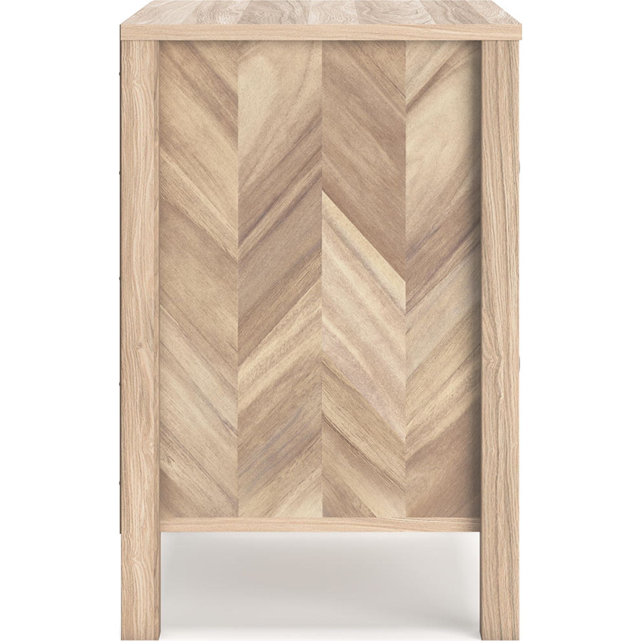 Battelle Modern Nightstand in Tan - Stylish Bedside Table for Bedroom, Living Room, or Guest Room