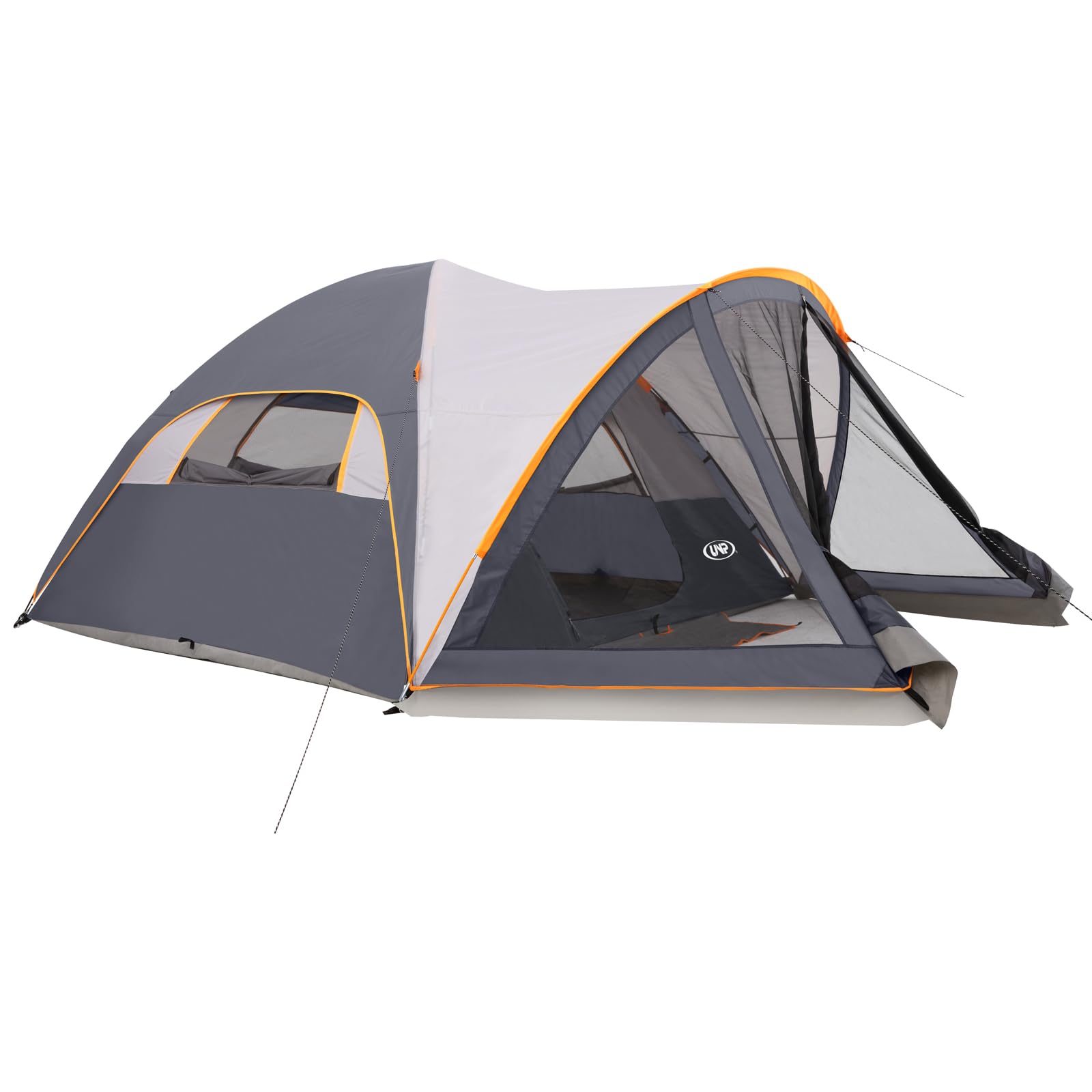 UNP 6-Person Camping Tent with Screen Room - Portable Family Dome Tent for Outdoor Adventures, 14'x11'x72'' - Perfect for Backpacking, Beach Trips & Family Camping
