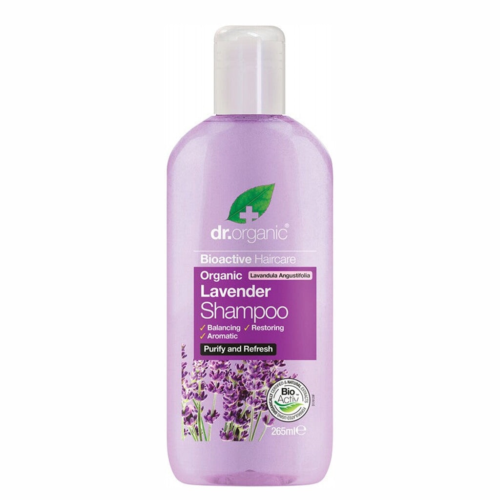 Dr Organic Shampoo with Organic Lavender - Sulfate Free, Vegan & Cruelty Free Hair Care for Dry Scalp - Perfect for Daily Use & Relaxing Aromatherapy