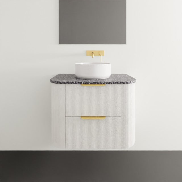 ADP Thirroul Wall Mounted Bathroom Vanity with Durasein Stone Top - Modern Space-Saving Design for Small Bathrooms & Powder Rooms