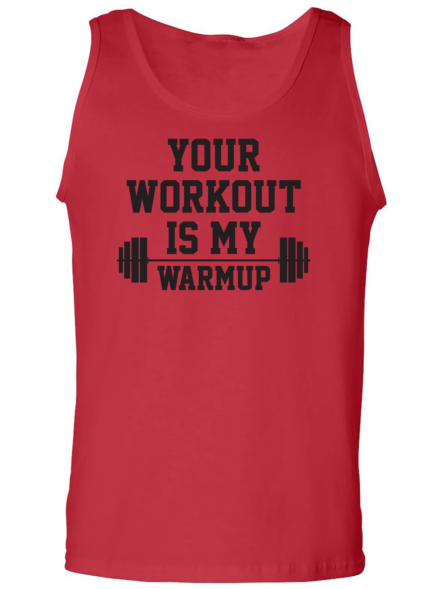 Zerogravitee Workout Tank Top for Men & Women - Gym Fitness Running Yoga Casual Wear - Funny Saying 'Your Workout is My Warmup' Athletic Shirt