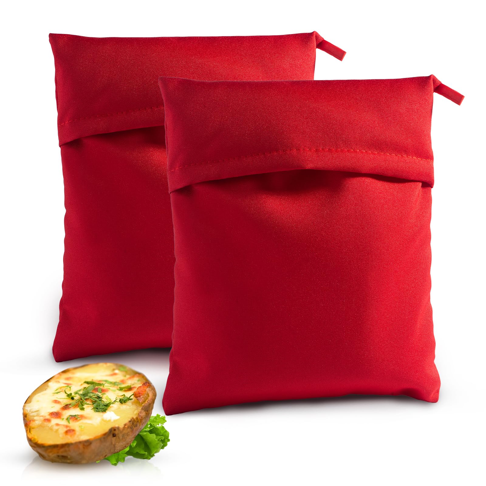 Reusable Microwave Potato Cooker Bag - 2 Pack for Perfect Baked Potatoes in 8 Minutes | Quick & Easy Potato Cooking Solution for Busy Families, Meal Prep & Healthy Snacks