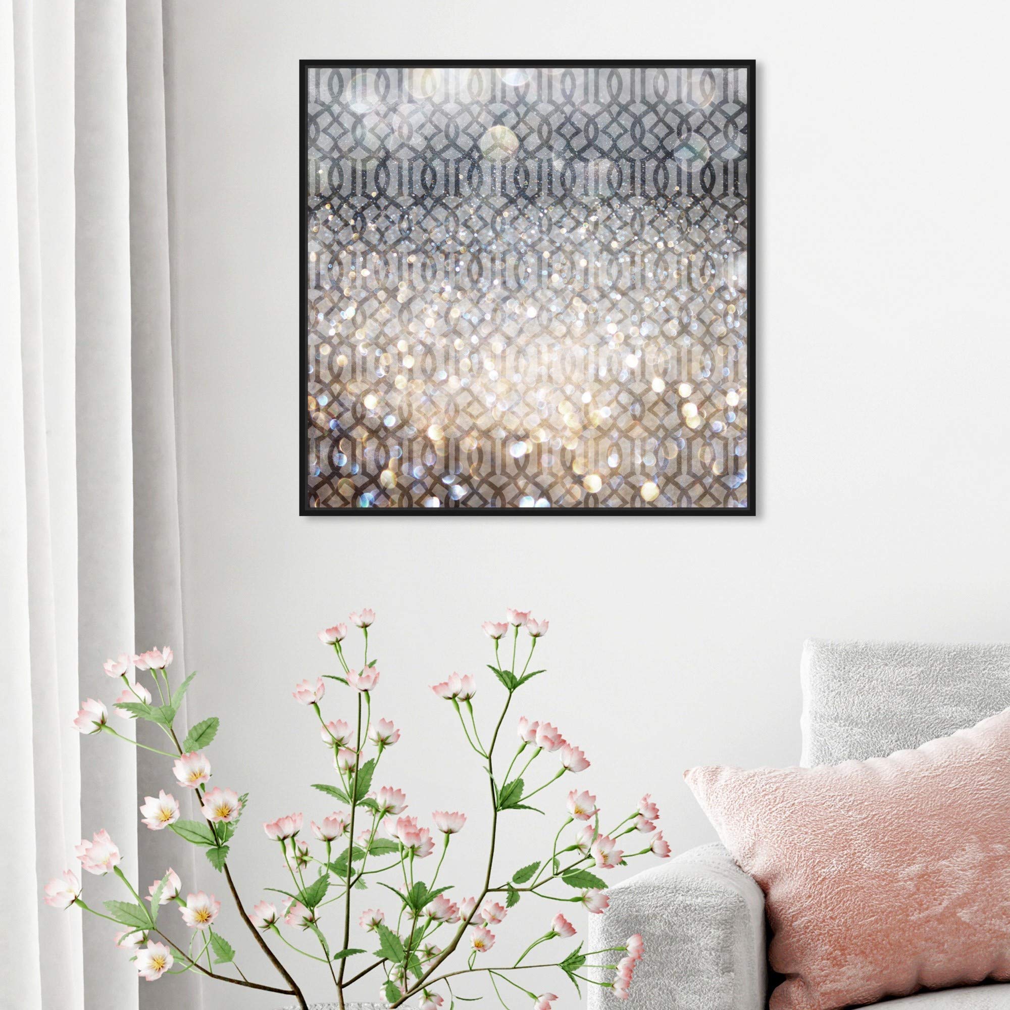 Abstract Framed Wall Art Canvas Prints - Modern 'Floresque' Floral Patterns for Living Room, Bedroom & Office Decor