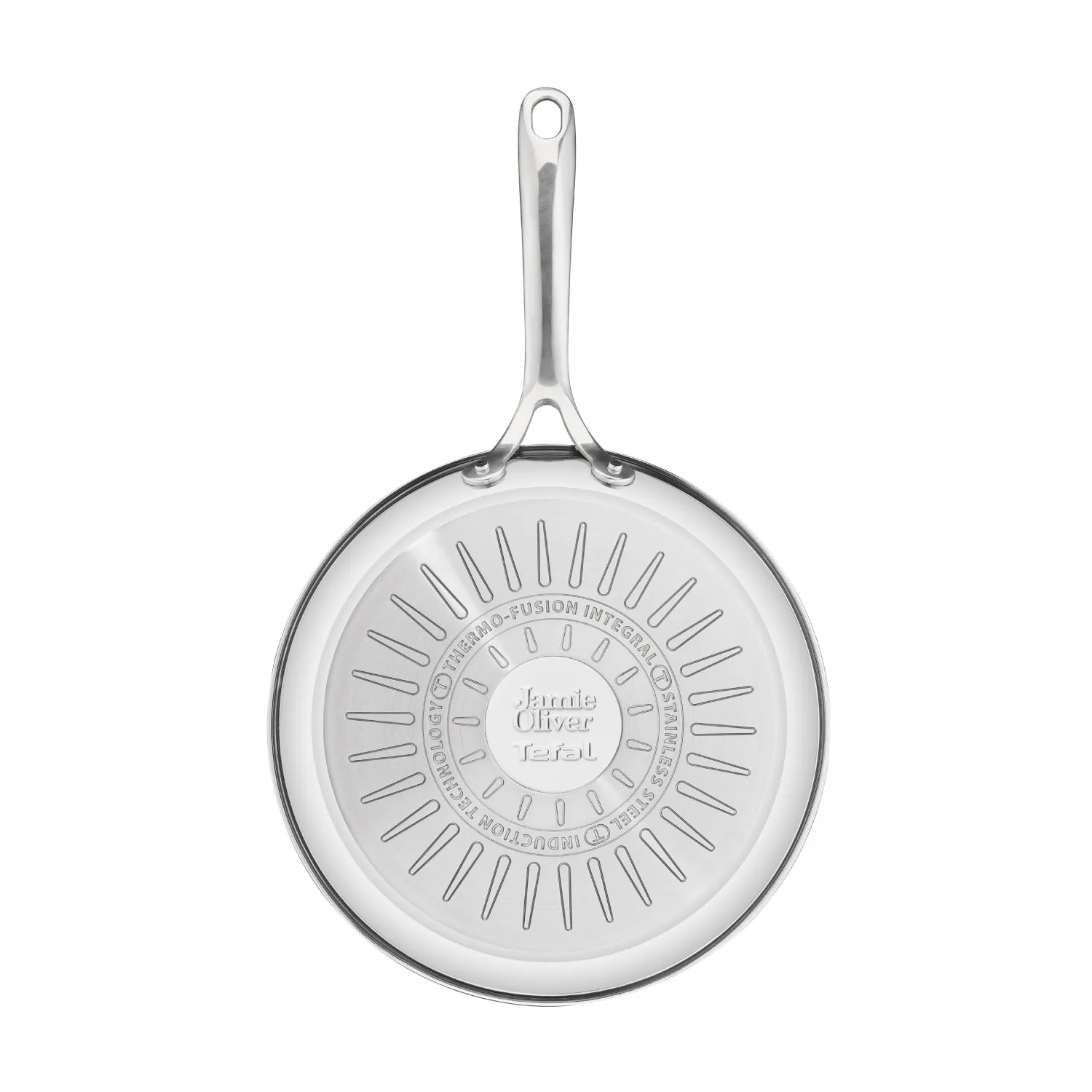 Jamie Oliver by Tefal 28cm Stainless Steel Induction Fry Pan - Uncoated Cookware for Healthy Frying, Searing & Sautéing - Perfect for Gas, Electric & Induction Stovetops