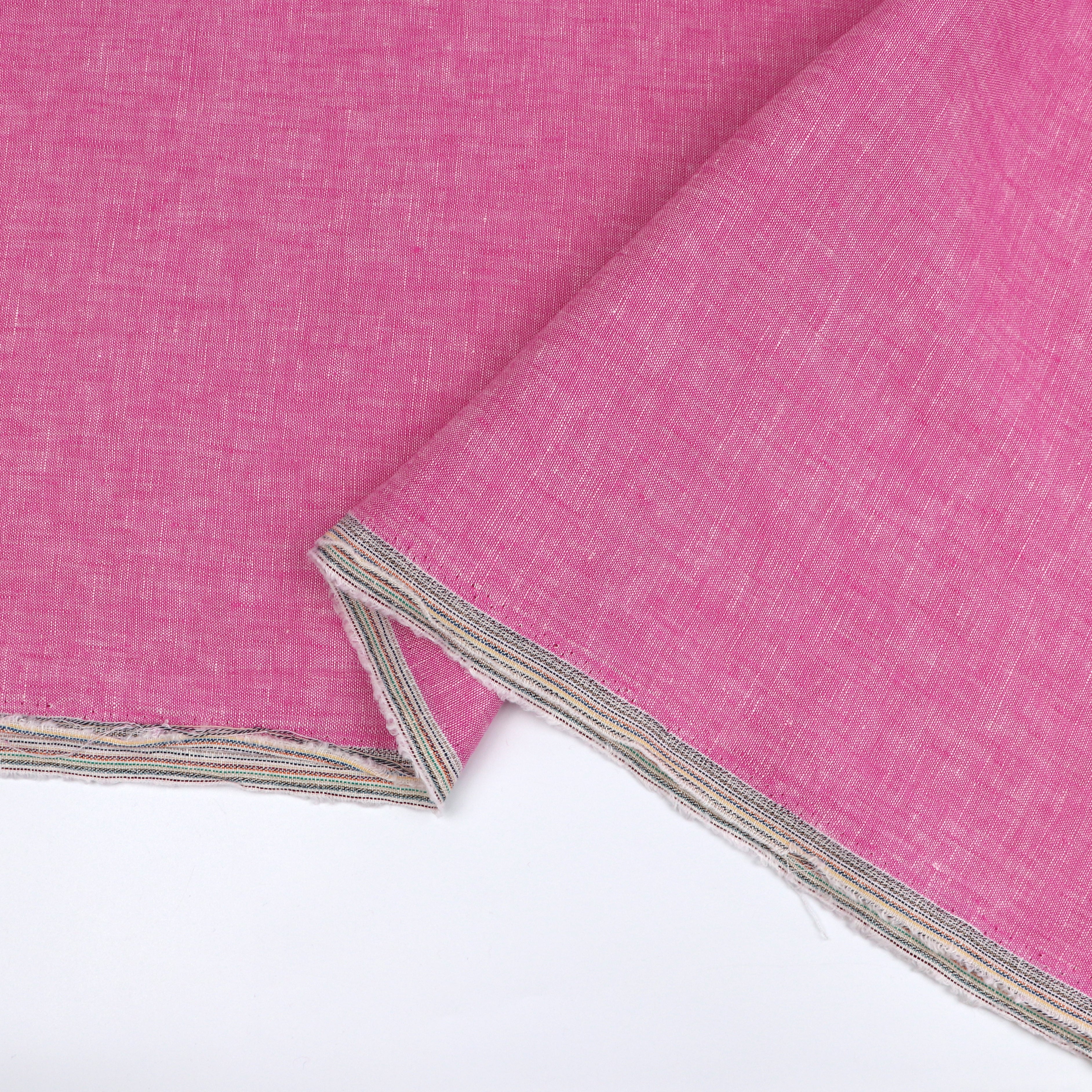 Premium Pure Linen Flax Melange Pink Fabric - Soft & Breathable Material for Dresses, Curtains & Home Decor | Eco-Friendly & Hypoallergenic
