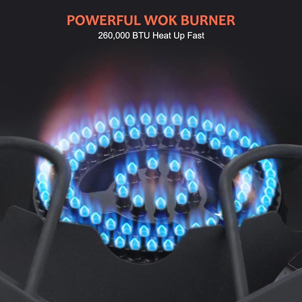 Camplux 260,000 BTU Dual Propane Burner Outdoor Stove - High-Power Gas Burner with Stand for Camping, Backyard BBQ, Tailgating & Outdoor Cooking