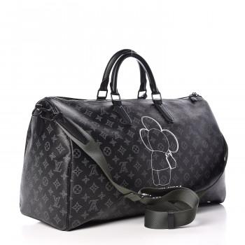 LV Vivienne Keepall Bandouliere 50 Monogram Eclipse Travel Duffle Bag - Stylish Carry-On Luggage for Business Trips & Weekend Getaways