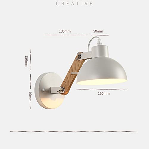 Adjustable Wooden LED Wall Lamp for Reading & Study - Modern Home Office Decor - No Bulb Included - Perfect for Bedroom, Living Room, and Library Lighting
