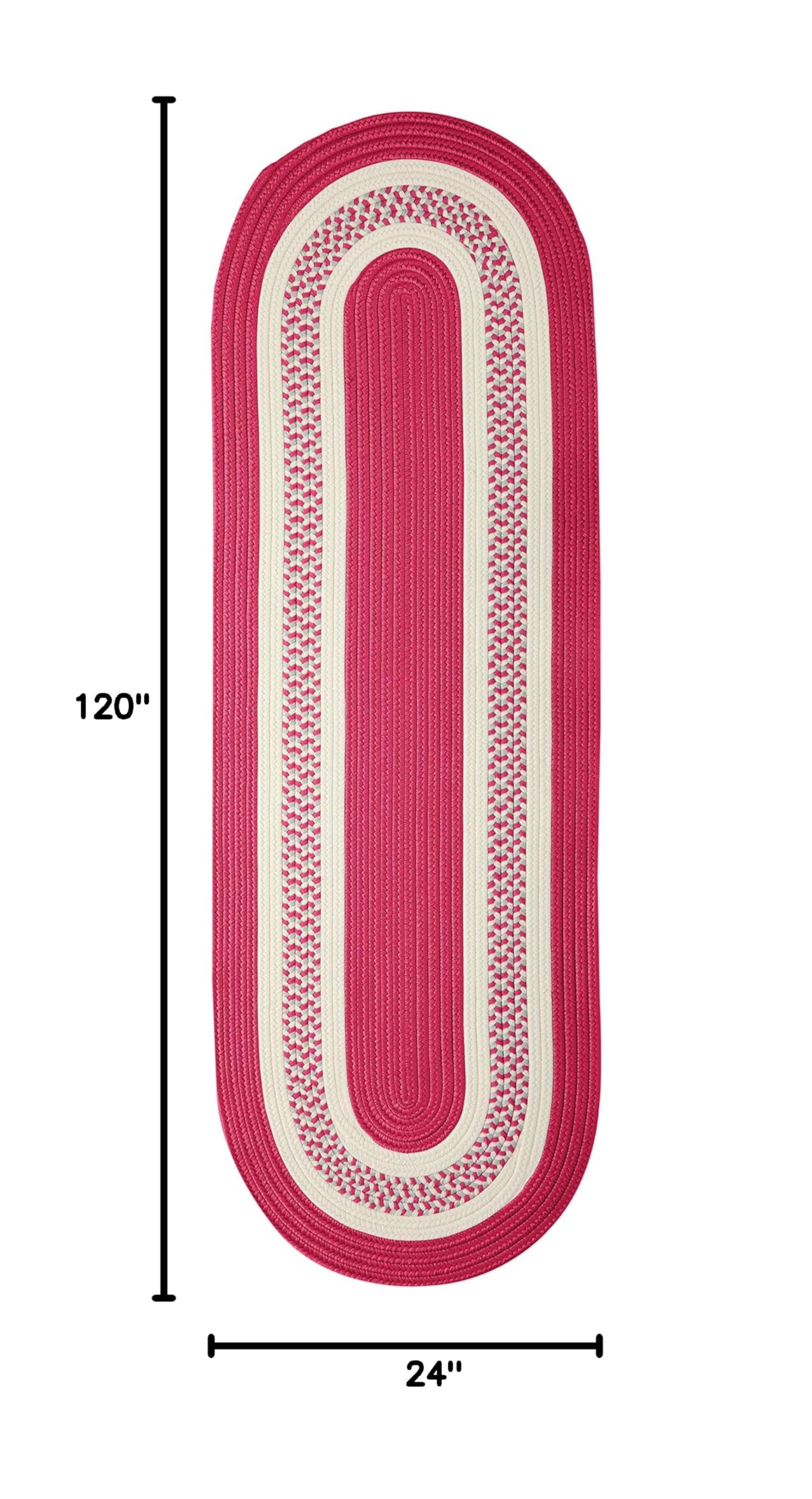 Premium Crescent Rugs 2' x 10' Non-Slip Runner - Vibrant Magenta Pink Boho Rug for Hallway, Entryway, Bedroom & Dorm Decor