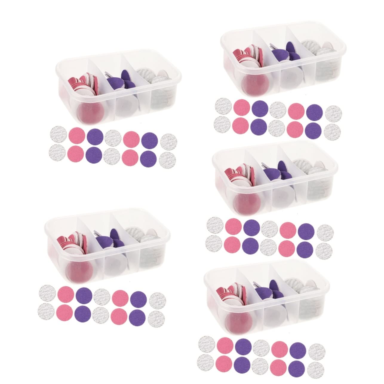 Beaupretty 5 Sets Electric Foot Sandpaper Discs - 72pcs Callus Grinder Sanding Pads Replacement for Pedicure - Perfect for Home Foot Care & Salon Professional Use