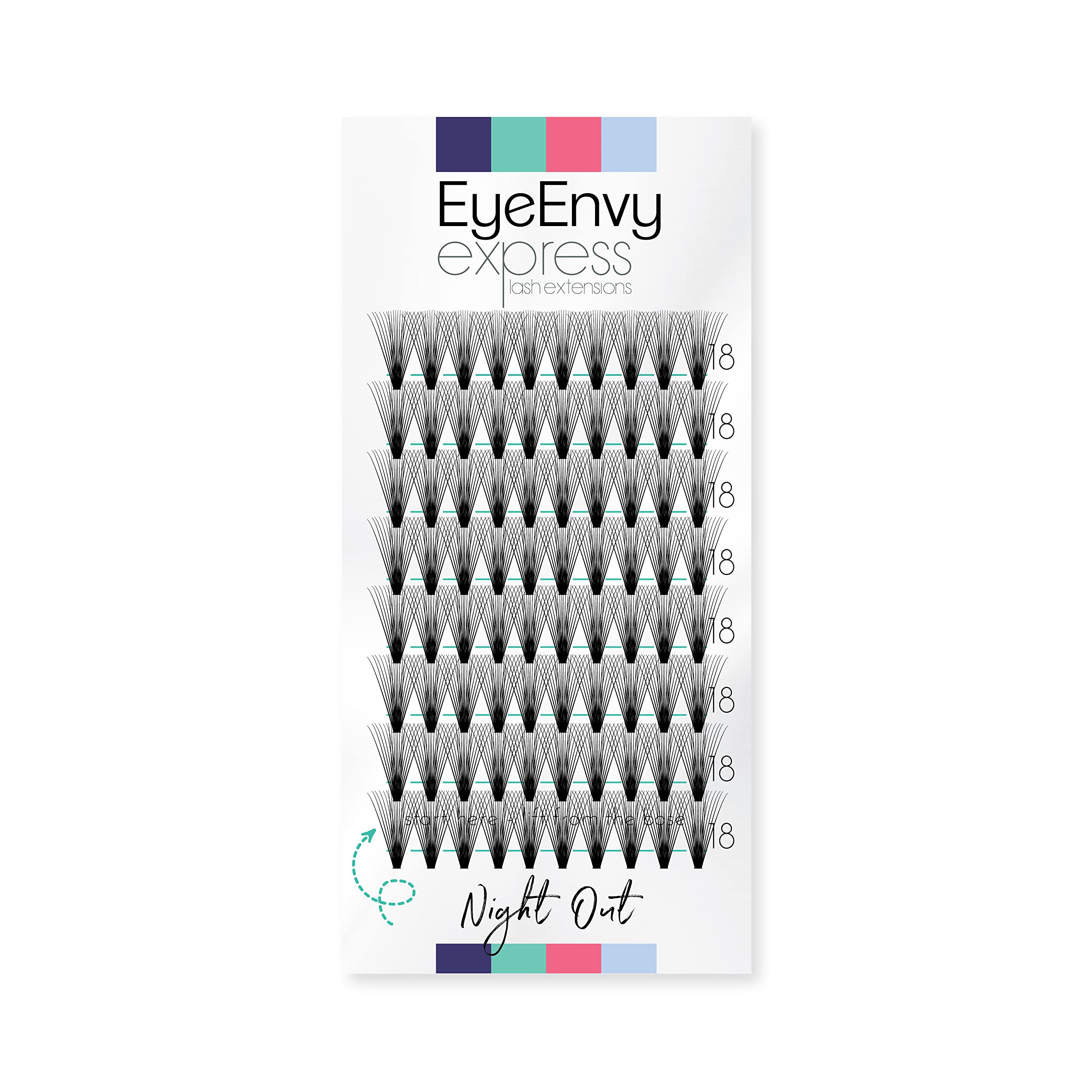 EyeEnvy Express Lash Extensions - POP Like a Pro Mink Cluster Lashes 18mm Extra Long Plus for Dramatic Night Out Look | Perfect for Parties, Weddings & Special Occasions