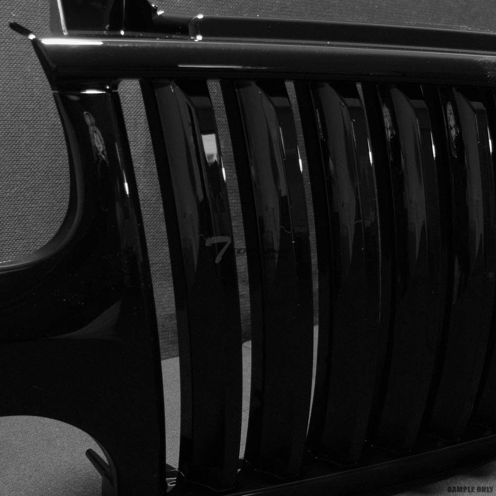 1999-2002 Chevy Silverado 1500 2500 & 2000-2006 Tahoe Suburban Gloss Black Vertical Front Bumper Grille - Replacement Grill for Enhanced Style & Protection - Perfect for Off-Roading, Car Shows & Daily Driving