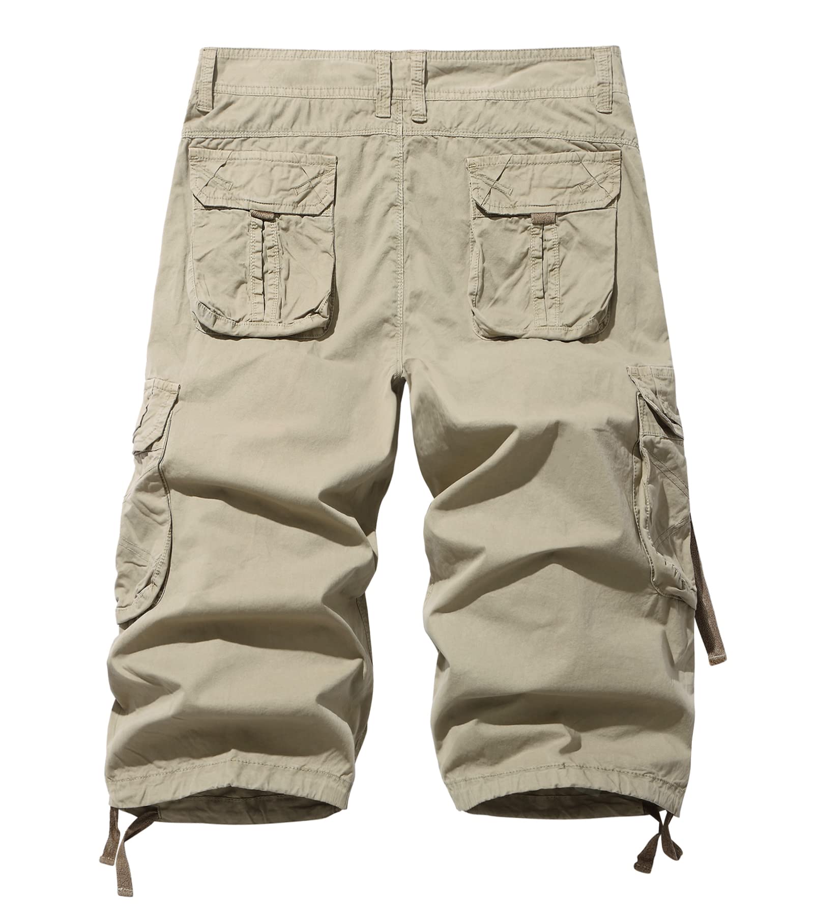 Men's 3/4 Length Cargo Shorts - Below The Knee Casual & Utility Shorts for Outdoor Activities, Hiking, and Summer Wear