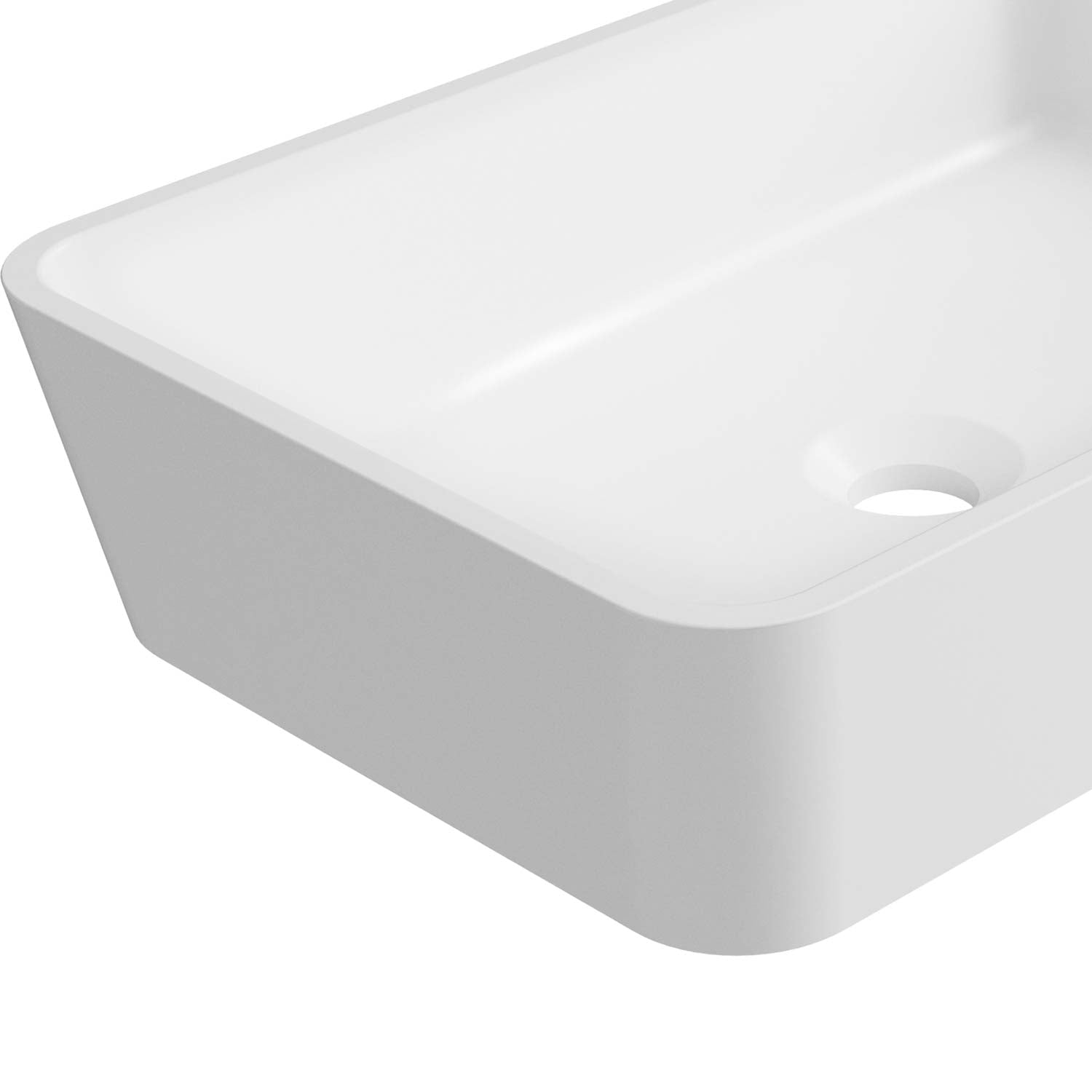 DAX Lotus Solid Surface Rectangle Vessel Sink - 16