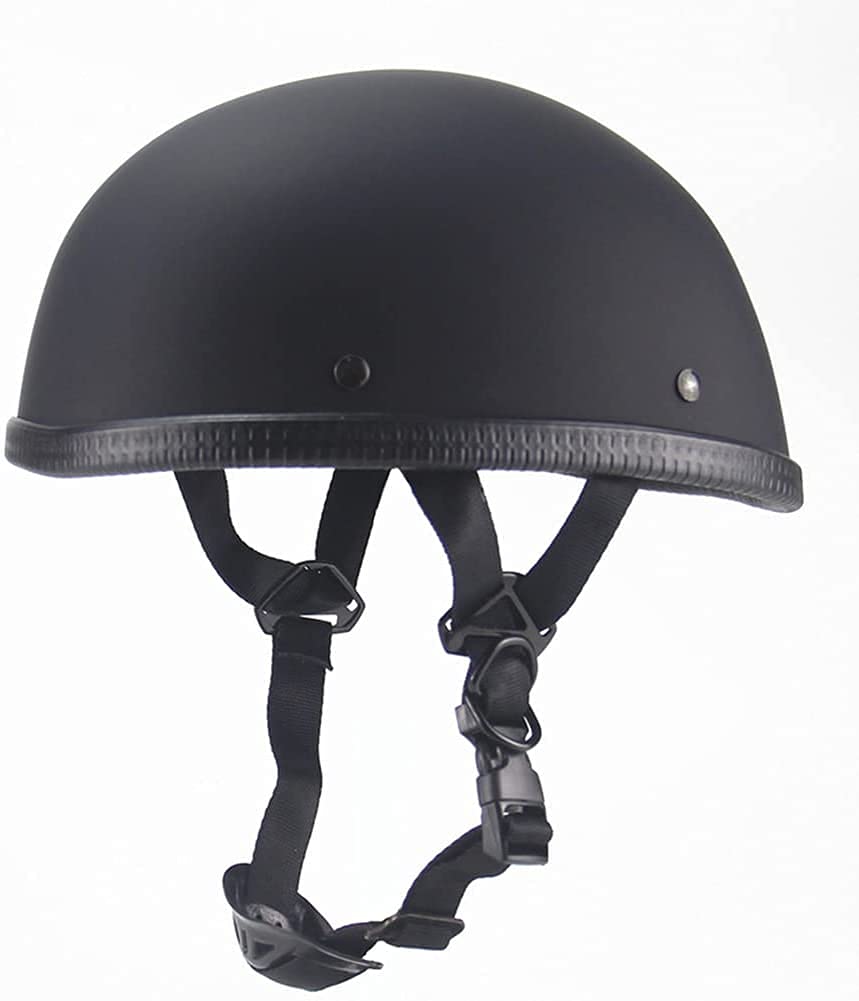 DOT/ECE Approved Adult Motorcycle Half Helmet - Lightweight ABS Skull Cap for Men & Women - Perfect for Cruiser, ATV, UTV, Skateboard & Retro Bike Riders - Comfortable Beanie Style Half Face Motorbike Helmet for Urban Commuting & Leisure Riding