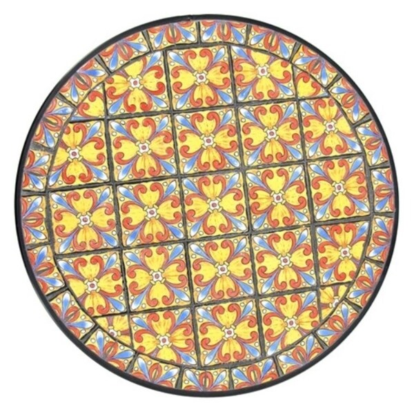 Barcelona Mosaic Bistro Set - 4-Piece Outdoor Patio Dining Table and Chairs - Handcrafted Spanish-Style Garden Furniture for Balcony, Terrace & Backyard Decor