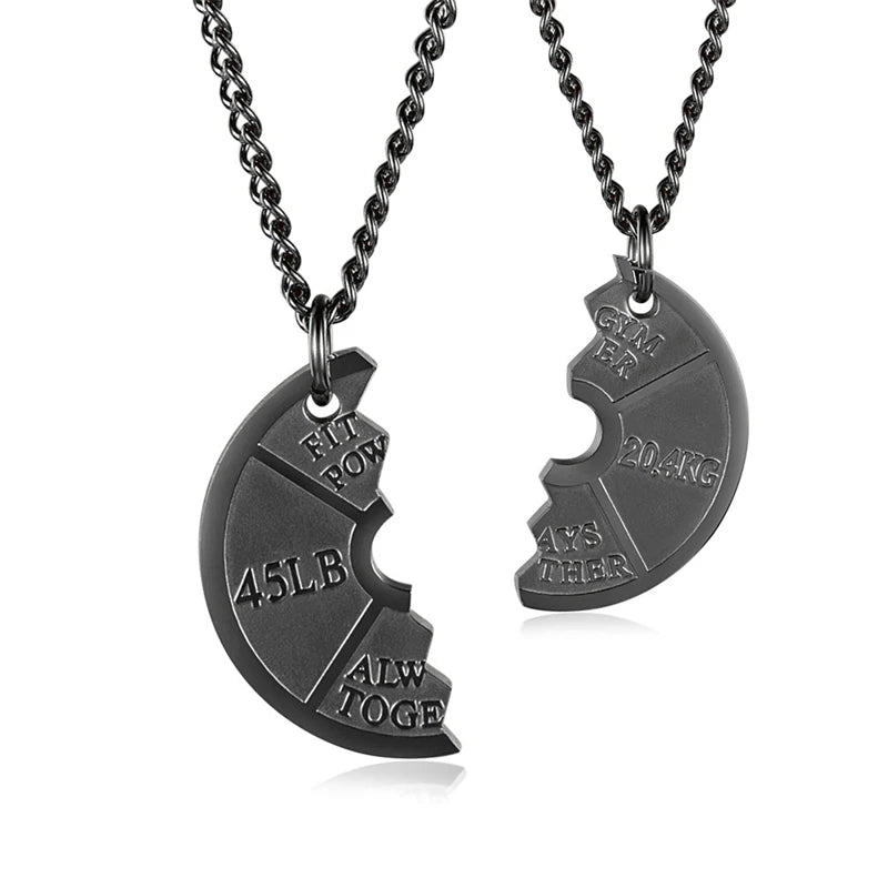 Titanium Steel Dumbbell Pendant Necklace for Men - Gym & Fitness Jewelry Gift - Perfect for Workout Enthusiasts, Bodybuilders, and Sports Lovers (Great for Gym, Weightlifting, and Casual Wear)